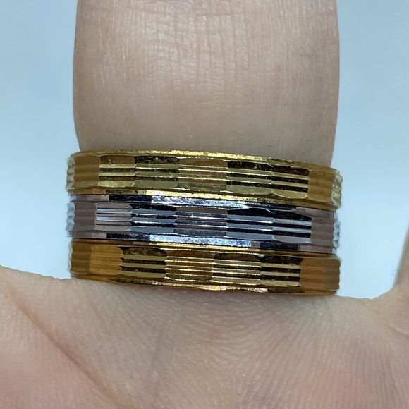 Jewelry - 💛 3 Plated Diamond Cut Ring Set
